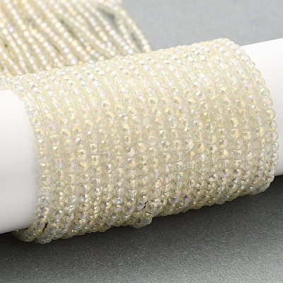Electroplate Transparent Glass Beads Strands X1-GLAA-H021-01B-FR04-1