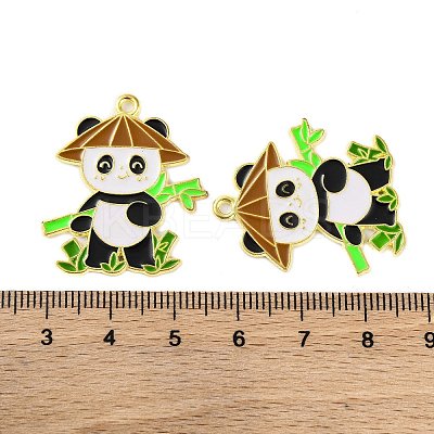 Golden Plated Alloy Enamel Pendants ENAM-Z017-11G-03-1