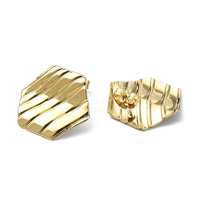 Ion Plating(IP) 201 Stainless Steel Stud Earrings EJEW-K270-20G-1