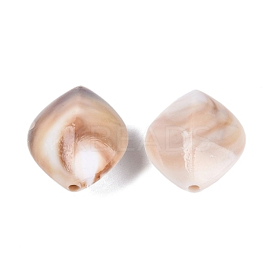 Two Tone Opaque Plastic Beads KY-N025-55-1