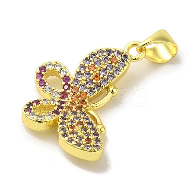 Brass Micro Pave Colorful Cubic Zirconia Pendants KK-Z042-06G-1