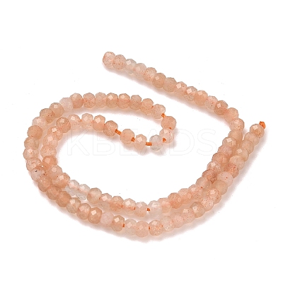 Natural Peach Moonstone Beads Strands G-B168-C10-01-1