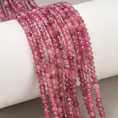 Natural Pink Tourmaline Beads Strands G-RM250101-N16-1