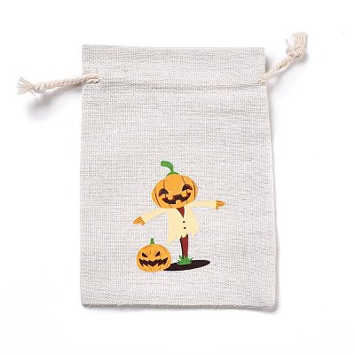 Halloween Cotton Cloth Storage Pouches ABAG-M004-01E-1