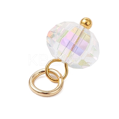 304 Stainless Steel Open Jump Rings ande Glass Beads Pendants PALLOY-JF03599-01-1
