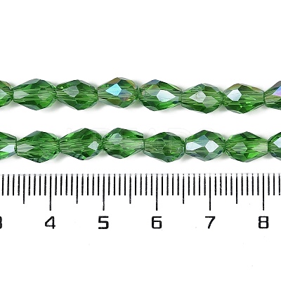Transparent Electroplate Glass Beads Strands EGLA-N013-T10mm-B14-1