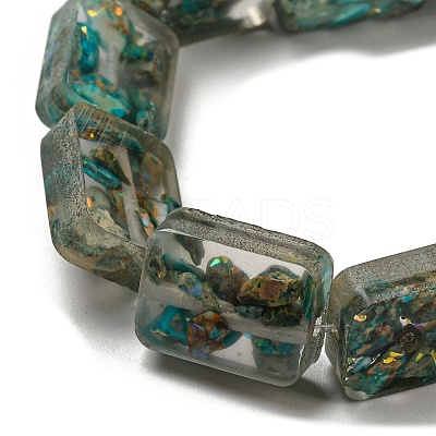 Dyed Natural Imperial Jasper with Resin Beads Strands G-G083-F01-01-1