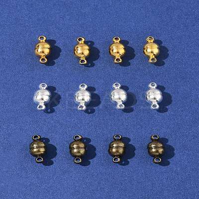 12 Sets 3 Colors Brass Magnetic Clasps KK-FS0001-55B-1