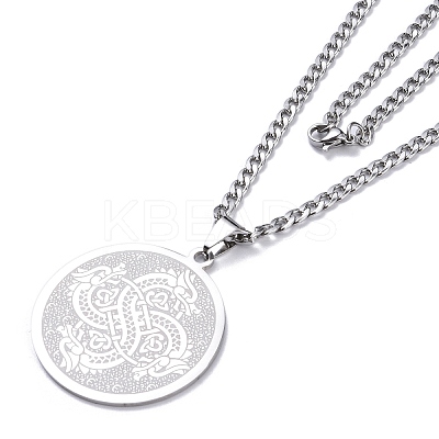 Non-Tarnish 201 Stainless Steel Curb Chain Necklaces NJEW-C042-04P-1