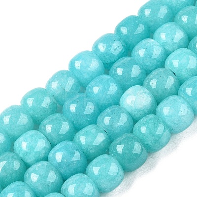 Dyed Natural White Jade Beads Strands G-T138-S10-1