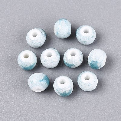 Handmade Crackle Porcelain Beads PORC-Q008-06B-07-1