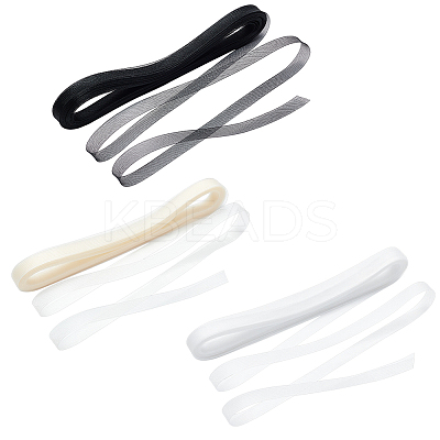 3 Bundles 3 Colors Polyester Fine Soft Horsehair Braid Boning DIY-FG0005-24-1