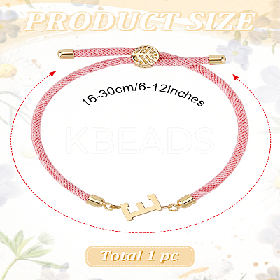 1Pc Adjustable Nylon Cord Slider Bracelets for Women BJEW-LP0001-32E-03-1