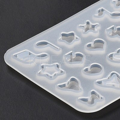 DIY Star/Heart/Flower/Music Note Shaker Filler Silicone Quicksand Molds X-DIY-G079-03B-1