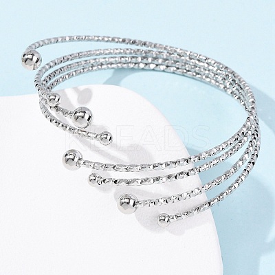 304 Stainless Steel Cuff Bangles for Women BJEW-B150-03P-1