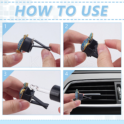4 Bags Sea Turtle Alloy Rhinestone Car Air Vent Clips AJEW-ME0001-14-1
