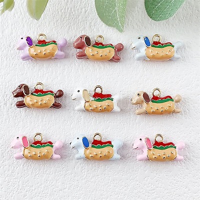 Alloy Enamel Pendants ENAM-A012-01G-1
