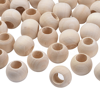 Unfinished Wood Beads X-WOOD-Q038-20mm-1