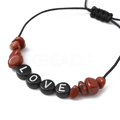 Natural Gemstone Braided Bead Bracelets BJEW-JB09607-1