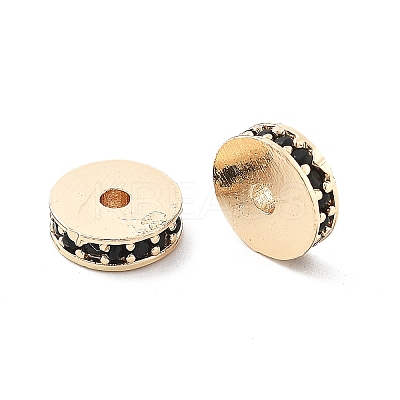 Brass Micro Pave Cubic Zirconia Beads KK-R216-15KCG-03-1