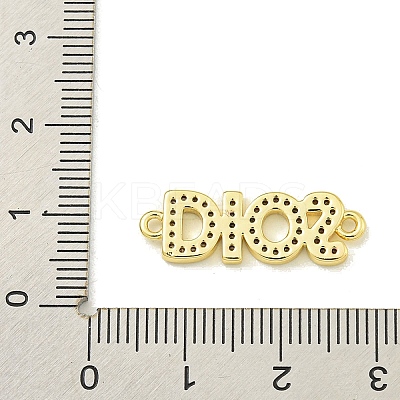 Rack Plating Brass Pave Clear Cubic Zirconia DIOS Links X-KK-U029-17G-1