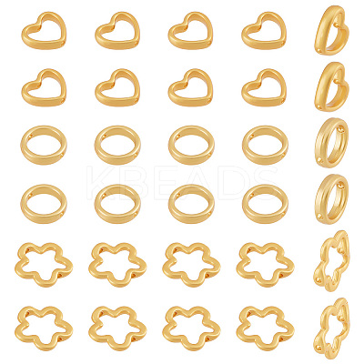 30Pcs 3 Style Rack Plating Alloy Bead Frame FIND-DC0002-04-1