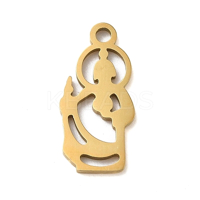 304 Stainless Steel Pendants STAS-S123-02G-1