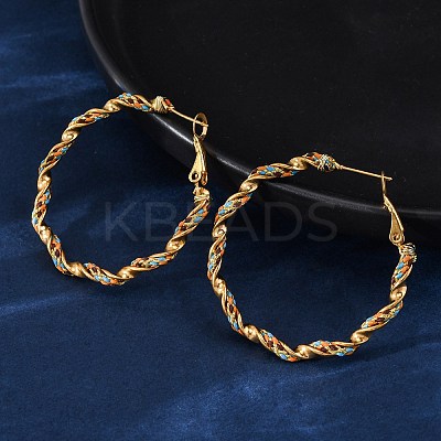 304 Stainless Steel Hoop Earrings EJEW-S250-03G-1