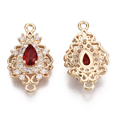 Brass Micro Pave Cubic Zirconia Links Connectors KK-R111-011-A01-1
