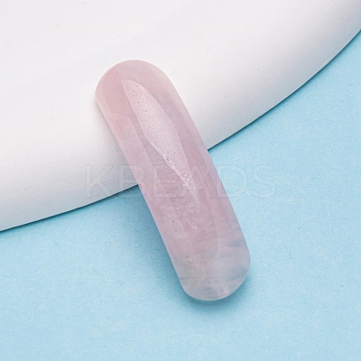 Natural Rose Quartz Curved Rectangle Links PW-WGACC19-01-1
