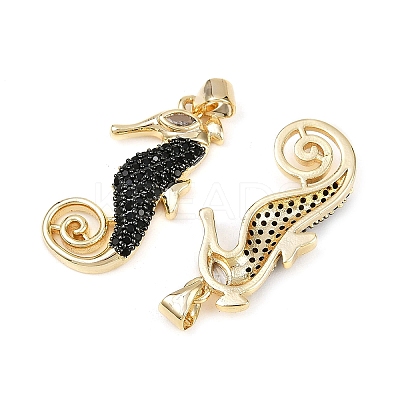 Brass Micro Pave Cubic Zirconia Pendants KK-S526-67G-1