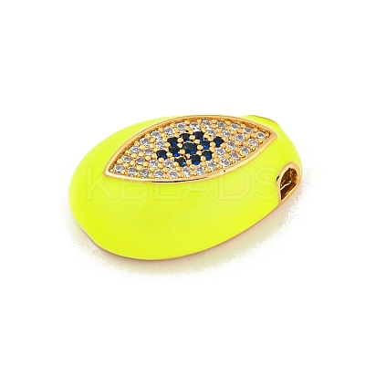 Rack Plating Brass Micro Pave Cubic Zirconia Pendants KK-P277-28G-06-1