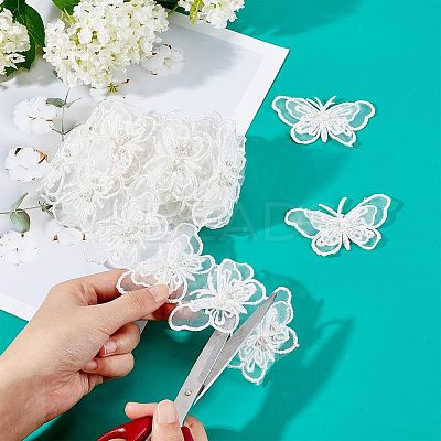 2 Yards Butterfly Lace Edge Trim Ribbon OCOR-NB0001-40-1