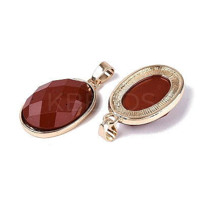 Natural Red Jasper Pendants G-Q606-92G-07-1