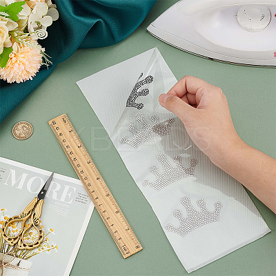 Crown Hotfix Rhinestone DIY-WH0622-047B-1