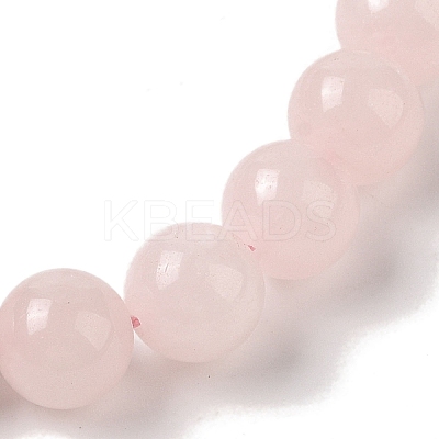 10mm Round Dyed Natural Rose Quartz Braided Bead Bracelets BJEW-C067-01C-20-1