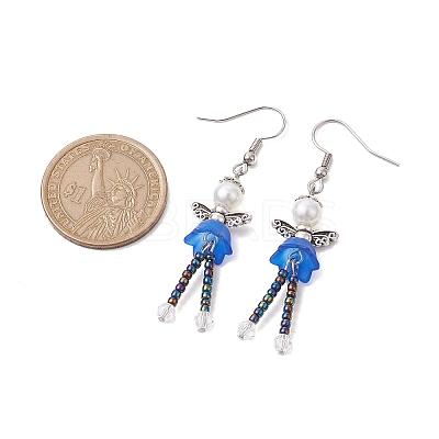 304 Stainless Steel Fairy Dangle Earrings EJEW-MZ00129-1