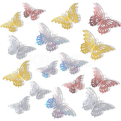 8 Sets 4 Colors PET Mirror Wall Stickers DIY-CP0009-15C-1