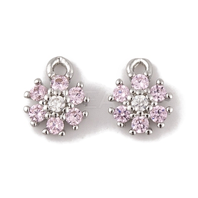 Brass Micro Pave Cubic Zirconia Charms LS-KK-L212-17P-1