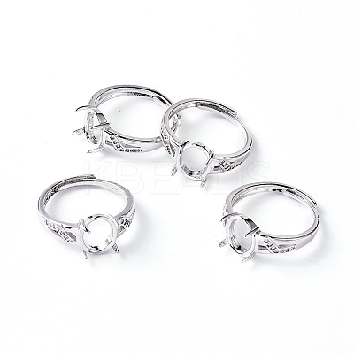 Adjustable Brass Finger Ring Components KK-L193-01P-1