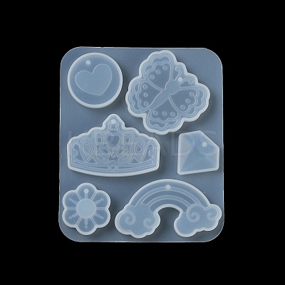 Rainbow/Butterfly/Crown Pendant DIY Silicone Mold X1-DIY-K073-09D-1