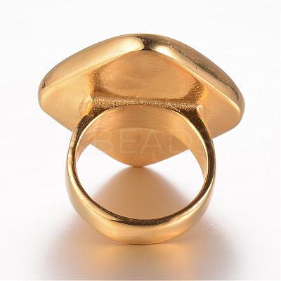 Ion Plating(IP) 304 Stainless Steel Wide Band Rings STAS-G067-04-18mm-1