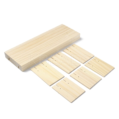 2-Slot Wooden Earring Display Card Stands LS-EDIS-R027-01A-02-1