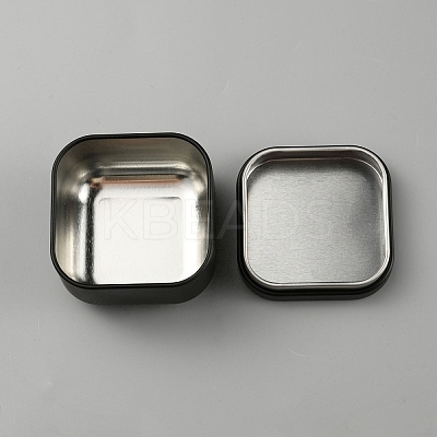 Square Tinplate Mini Tea Cans CON-WH0089-26EB-1