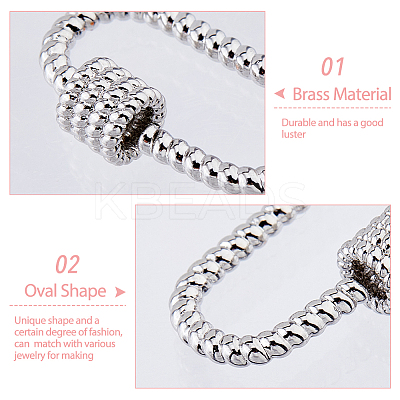 8Pcs 2 Colors Brass Screw Carabiner Lock Charms KK-HS0015-09-1