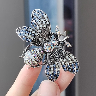 Alloy Rhinestone Brooch for Backpack Clothes PW-WG61EF0-02-1