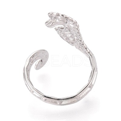 304 Stainless Steel Cuff Open Rings for Women RJEW-N052-15P-1