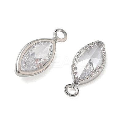 Brass Pave Cubic Zirconia Charms CU-CBABEB3-06P-03-1