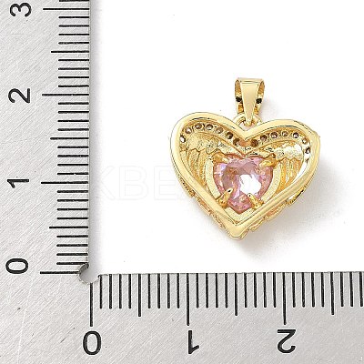 Brass Micro Pave Cubic Zirconia Pendants KK-H537-24B-G-1