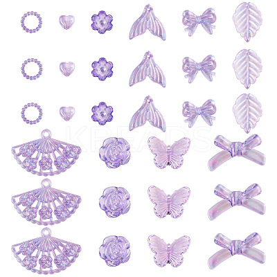 182Pcs 100G Transparent Acrylic Beads OACR-TA0003-66E-1